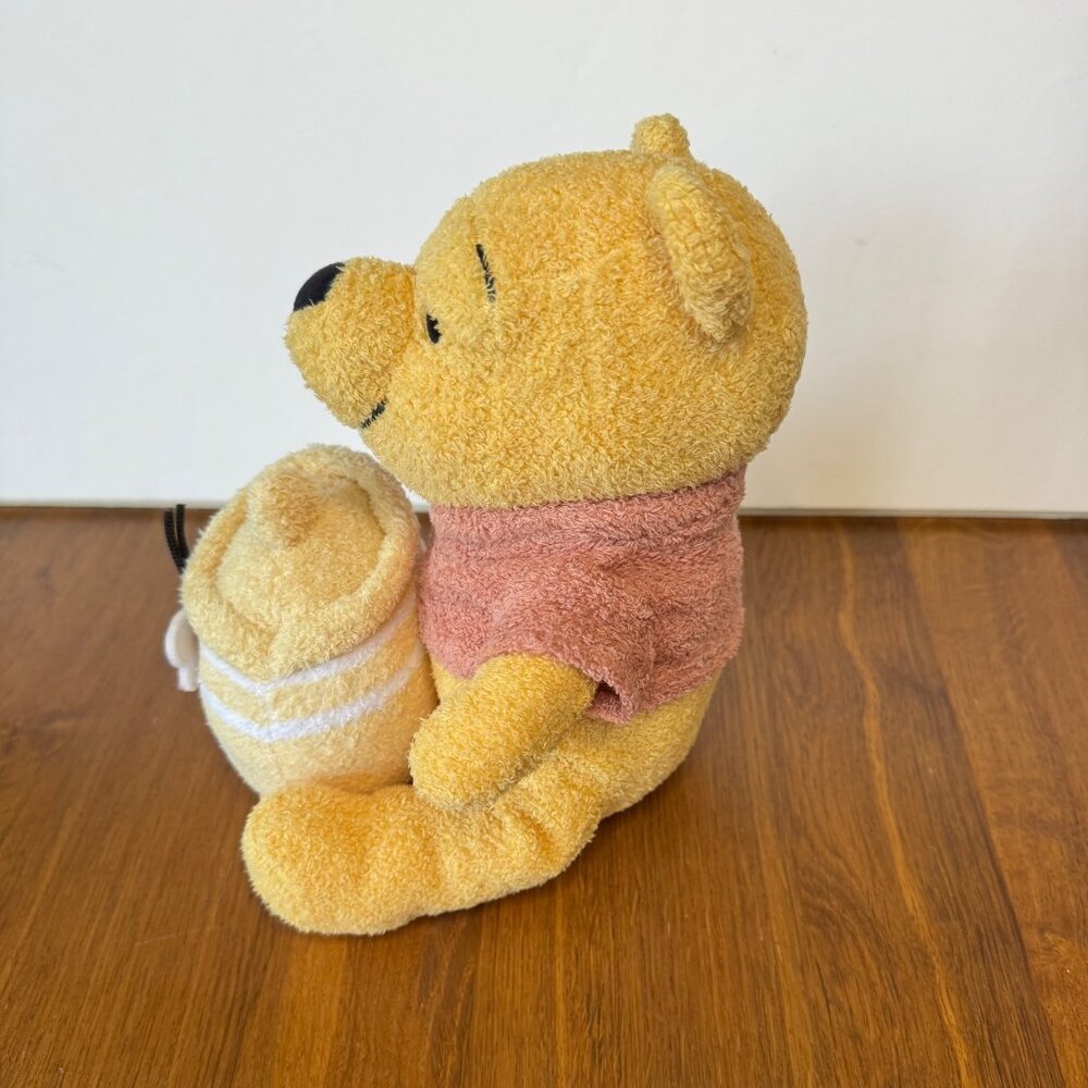 DISNEY Baby Winnie The Pooh Plush Toy Hunny Pot Bell Rattle Stuffed Animal Rare - Picture 3 of 9